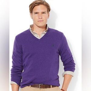 NWOT Polo Ralph Lauren 100% Wool V-Neck Sweater